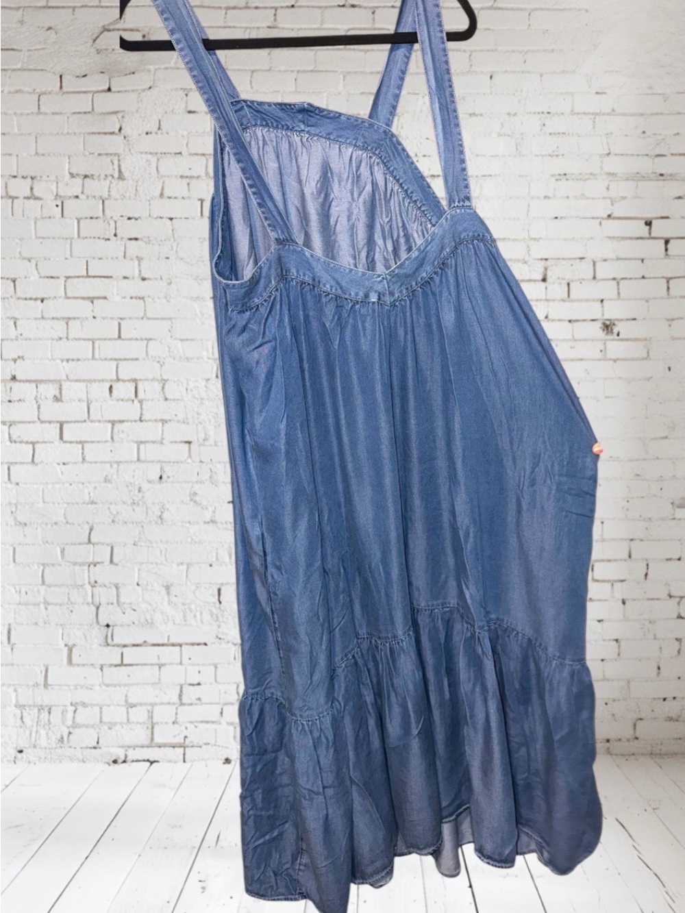 VENUS Denim Blue Maxi Dress with Pockets. Plus Size, Length 46” - Picture 3 of 7